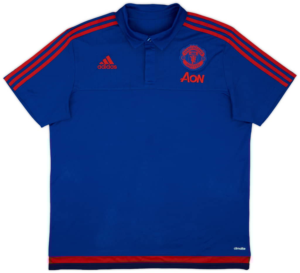 2015-16 Manchester United adidas Polo Shirt - 8/10 - (XL)