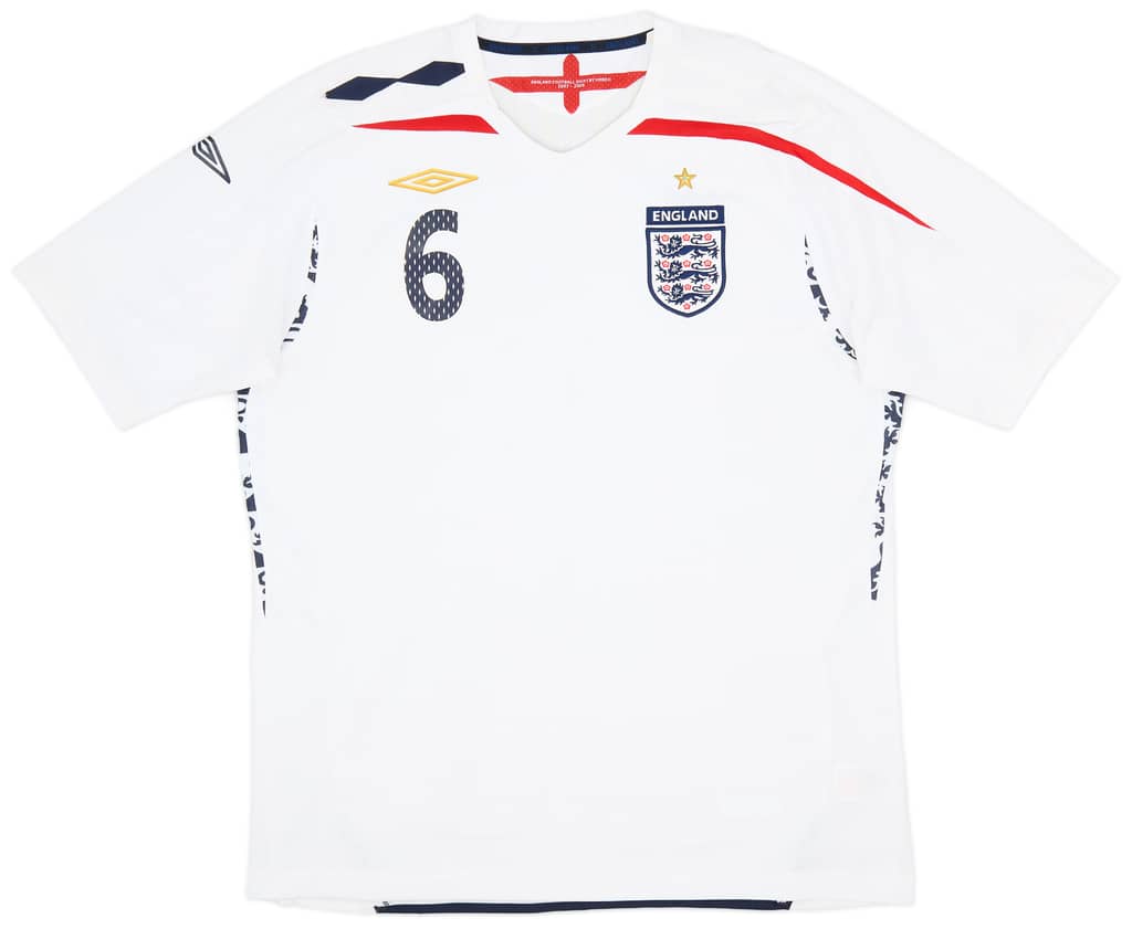 2007-09 England Home Shirt Terry #6 - 8/10 - (XL)