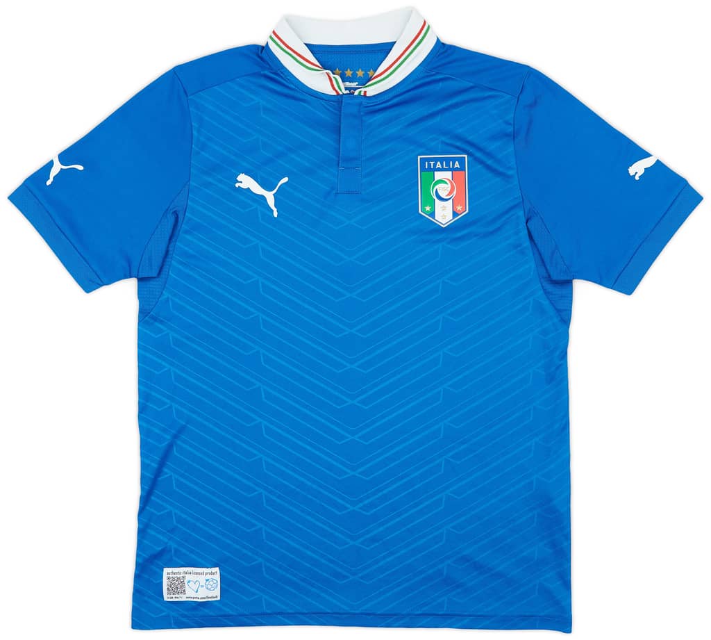 2012-13 Italy Home Shirt - 9/10 - (XL.Boys)
