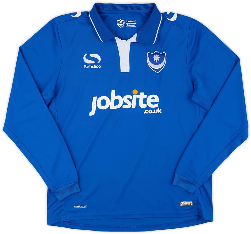 2015-16 Portsmouth Home L/S Shirt - 8/10 - (M)
