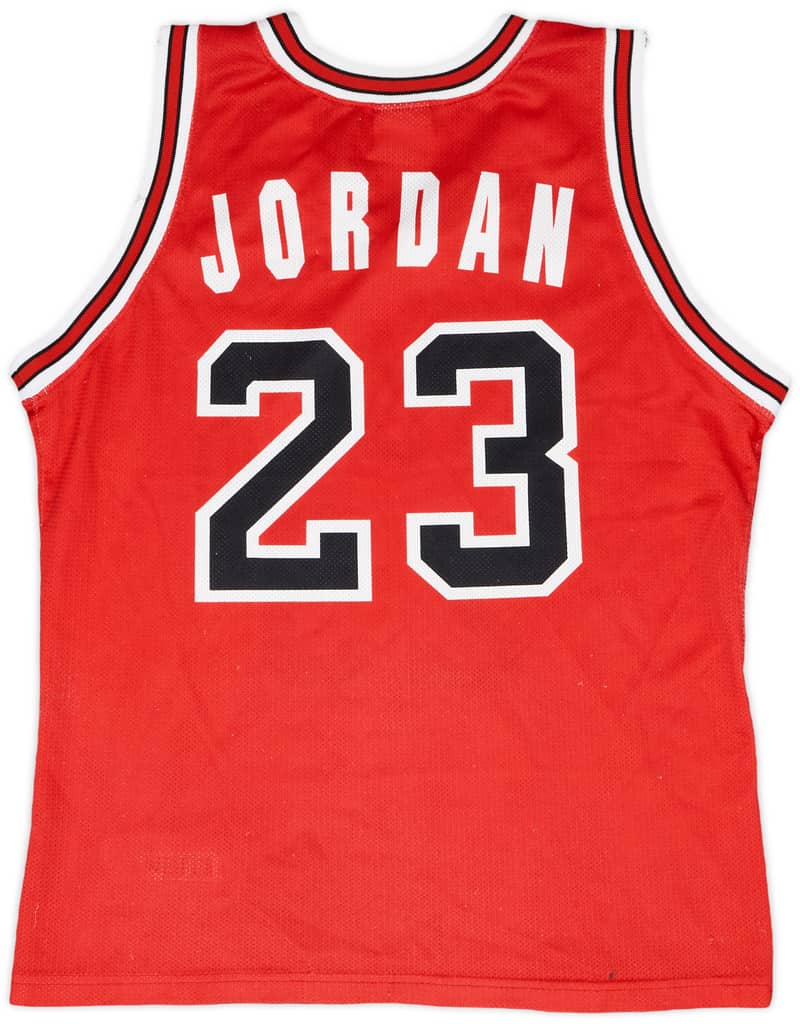 1991-98 Chicago Bulls Jordan #23 Champion Away Jersey - 3/10 - (S)