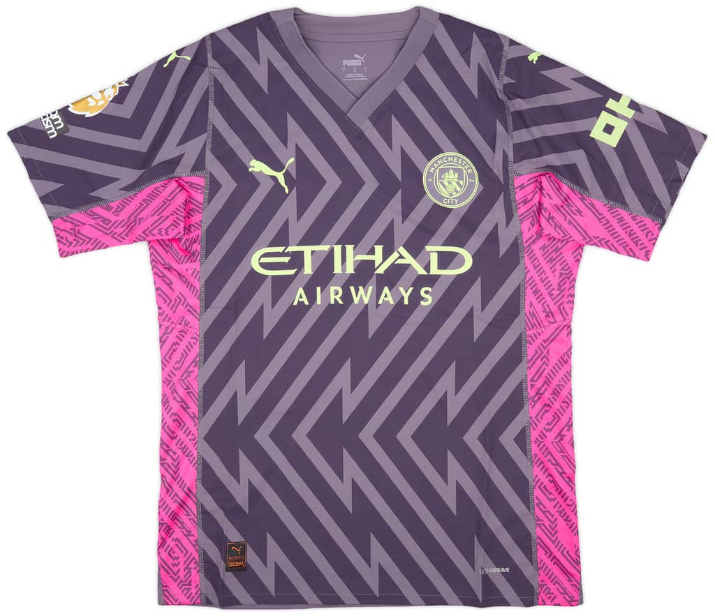 2023-24 Manchester City Match Issue GK Shirt Ortega Moreno #18