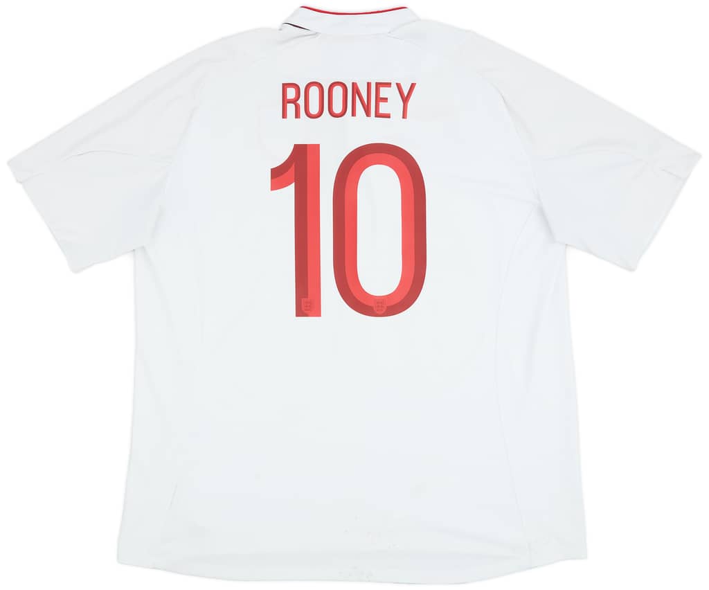 2012-13 England Home Shirt Rooney #10 - 7/10 - (3XL)