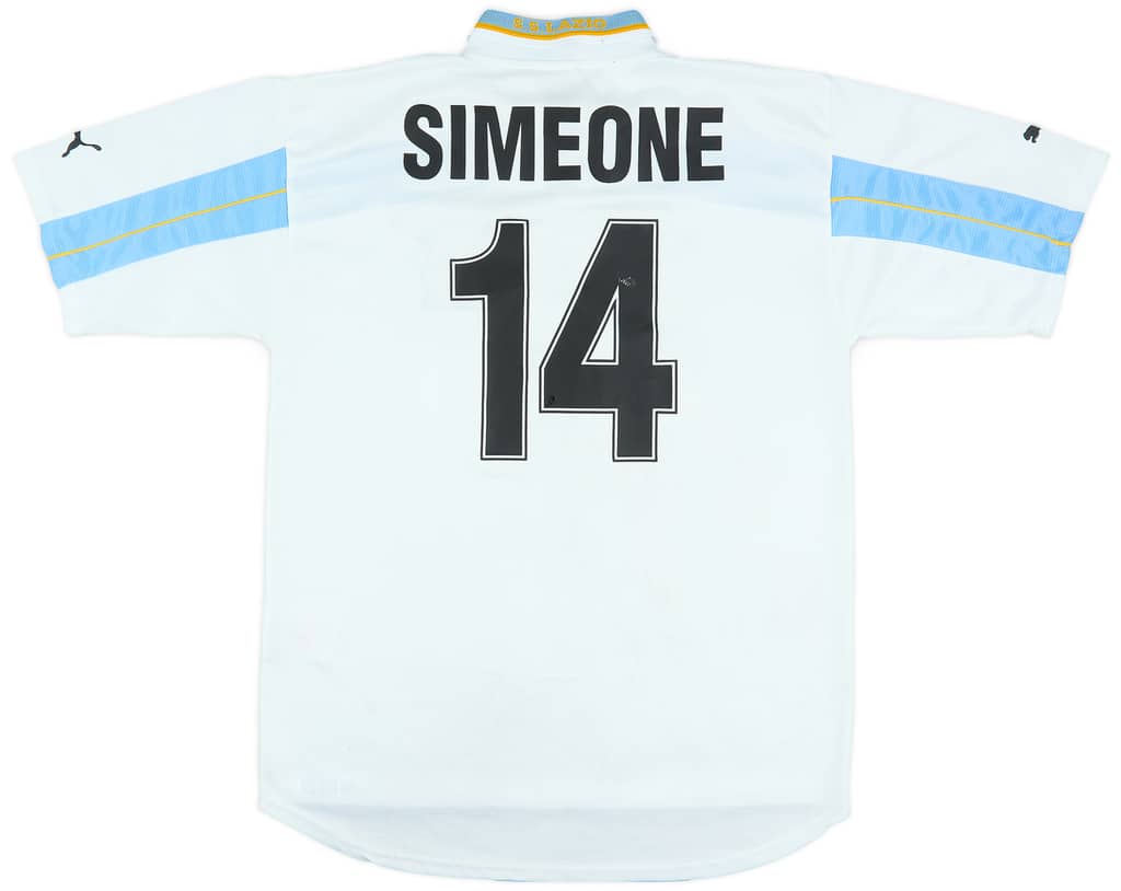 1999-00 Lazio Centenary Home Shirt Simeone #14 - 6/10 - (L)
