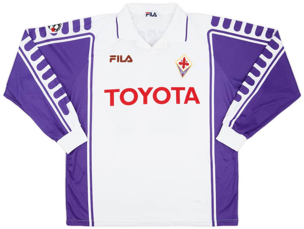1999-00 Fiorentina Match Worn Away L/S Shirt Bressan #21