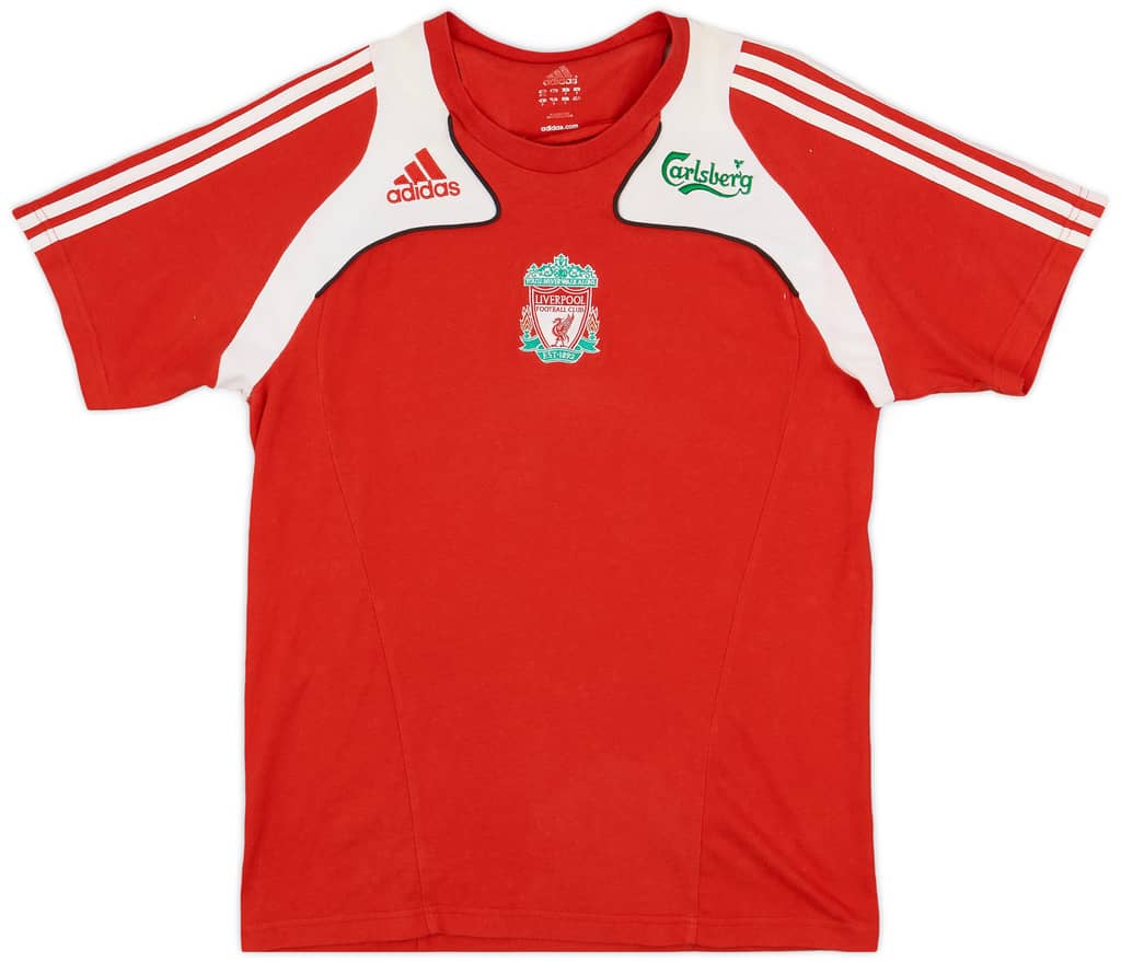 2008-09 Liverpool addias Cotton Tee - 7/10 - (S)