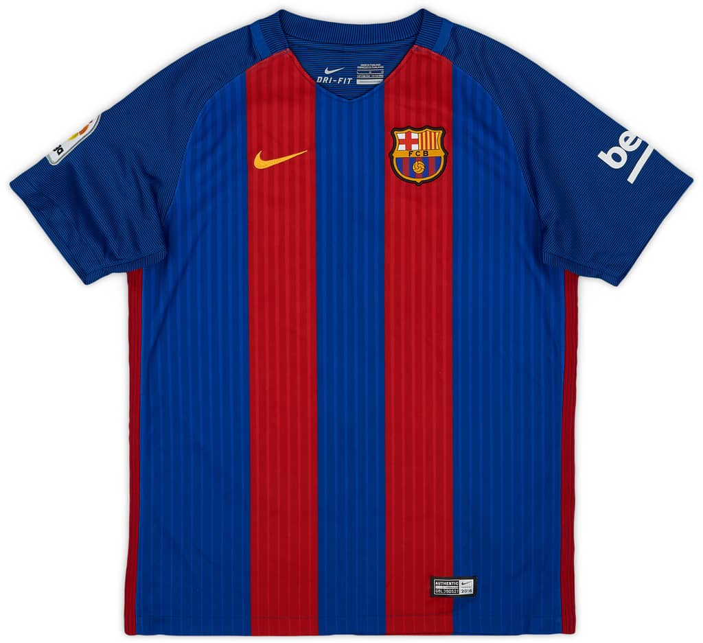 2016-17 Barcelona Home Shirt - 9/10 - (L.Boys)