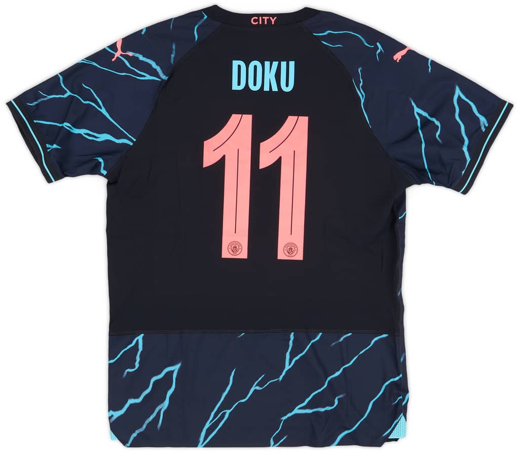 2023-24 Manchester City Player Issue Third Shirt Doku #11