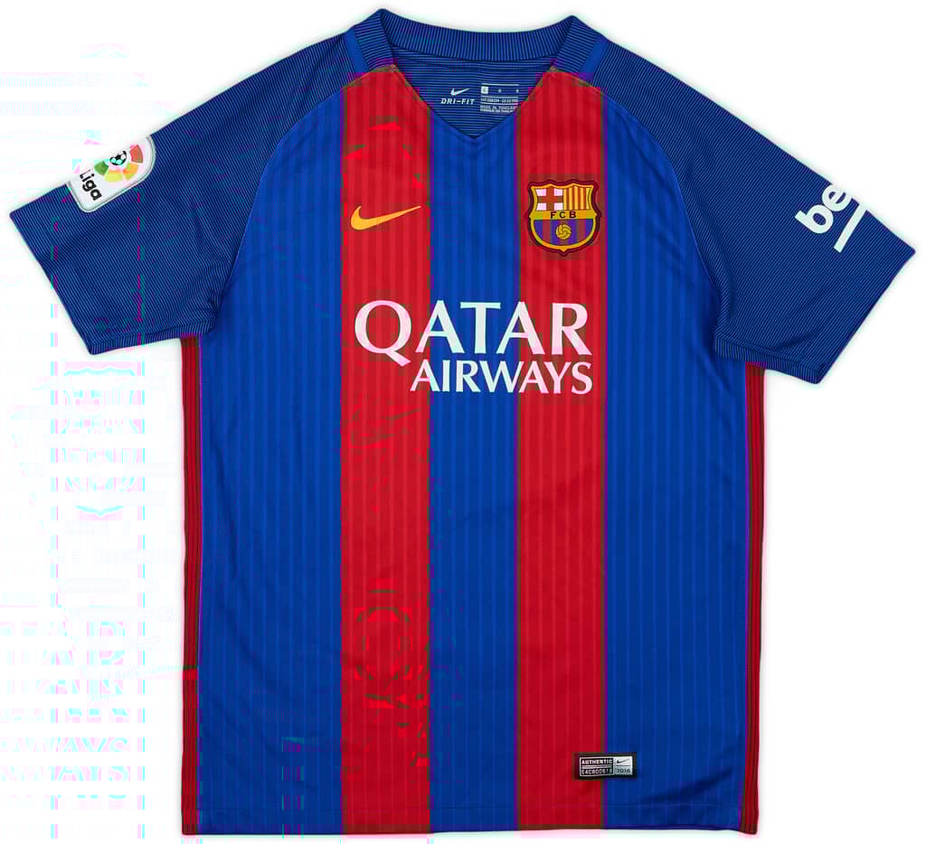 2016-17 Barcelona Home Shirt - 9/10 - (L.Boys)