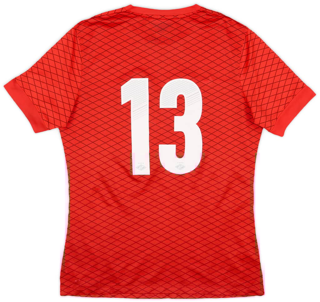 2014-15 Spartak Moscow Player Issue Home Shirt #13 - 9/10 - (L)