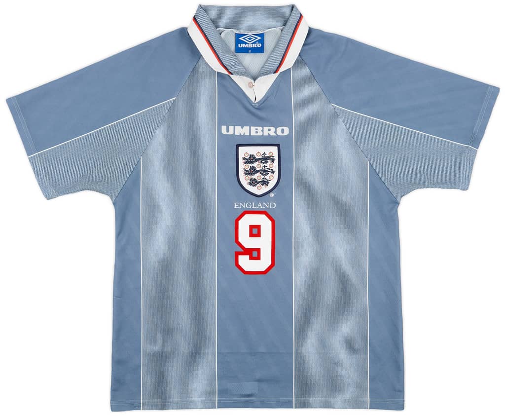 1996-97 England Away Shirt Shearer #9 - 9/10 - (M)