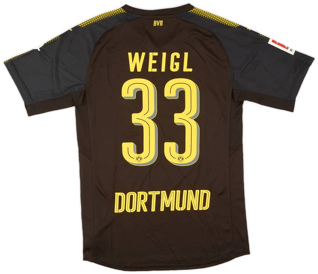 2017-18 Borussia Dortmund Away Authentic Shirt Weigl #33 - 10/10 - (M)