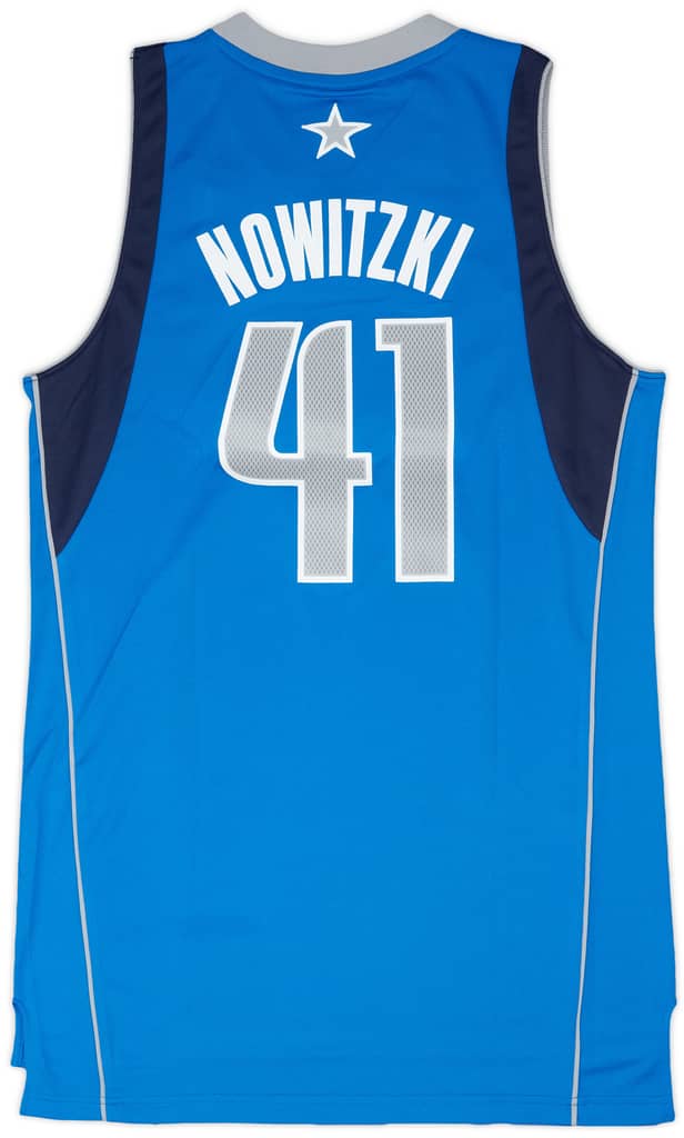 2010-14 Dallas Mavericks Nowitzki #41 adidas Swingman Away Jersey (M)