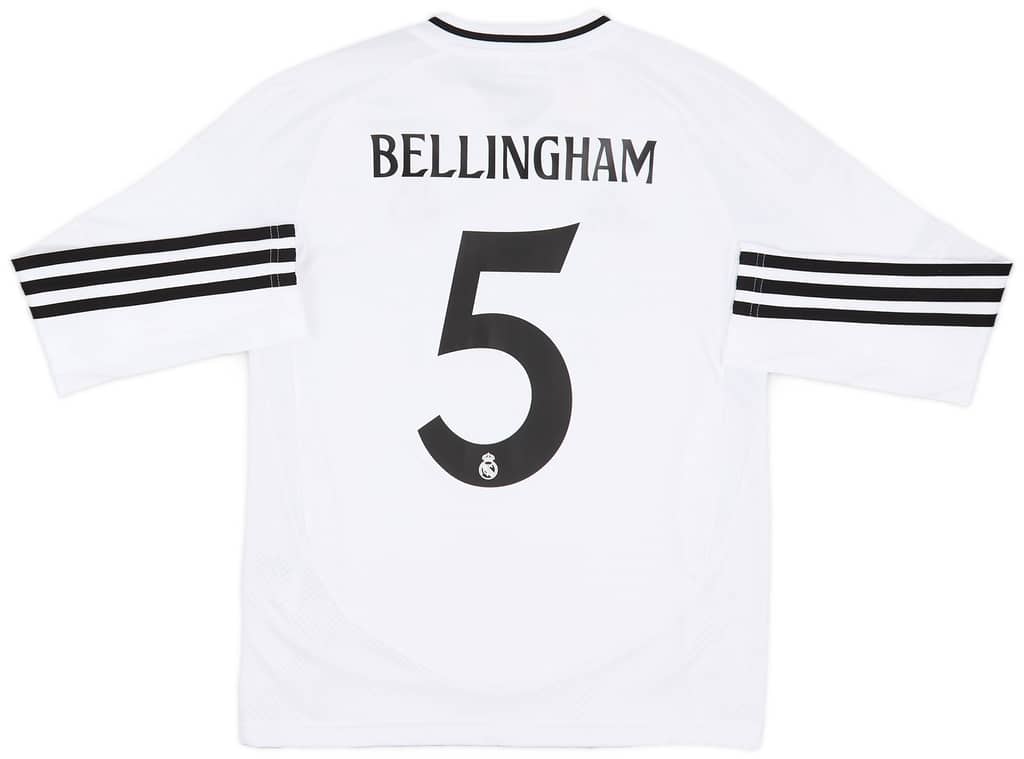 2024-25 Real Madrid Home L/S Shirt Bellingham #5 (KIDS)