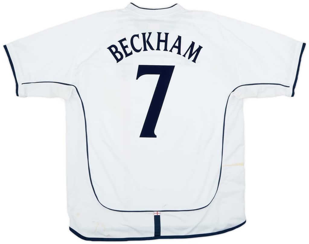 2001-03 England Home Shirt Beckham #7 - 7/10 - (XXL)