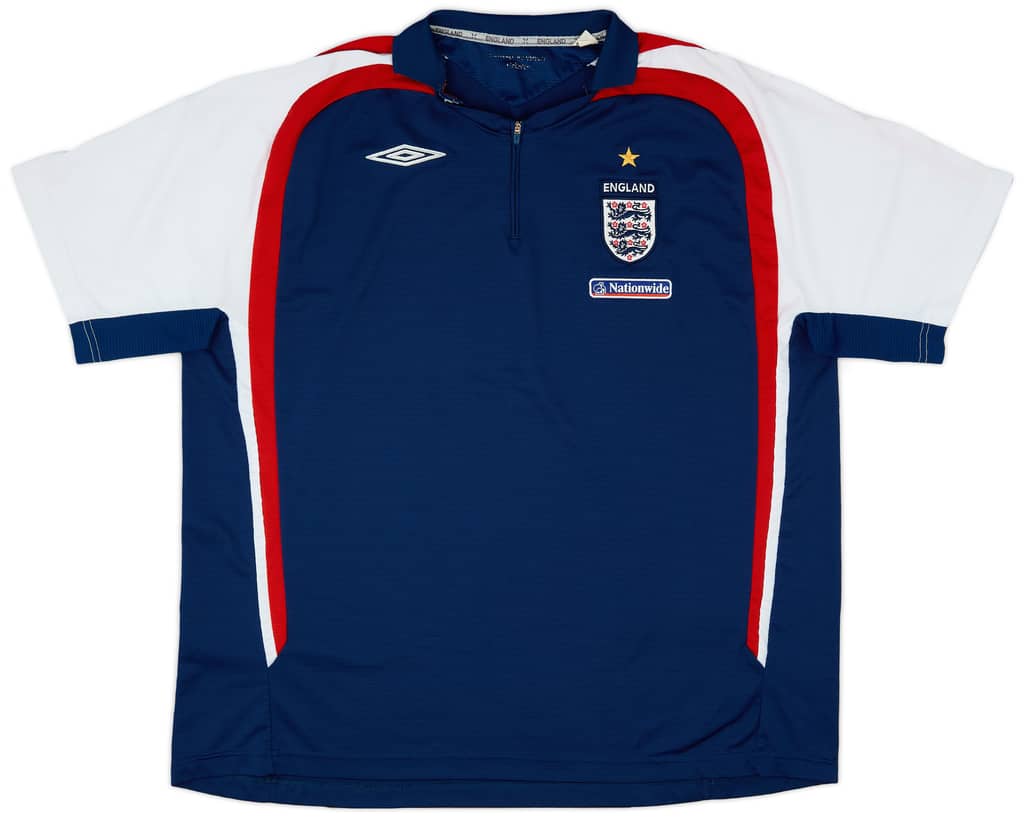 2005-06 England Umbro 1/4 Zip Training Shirt - 8/10 - (XXL)