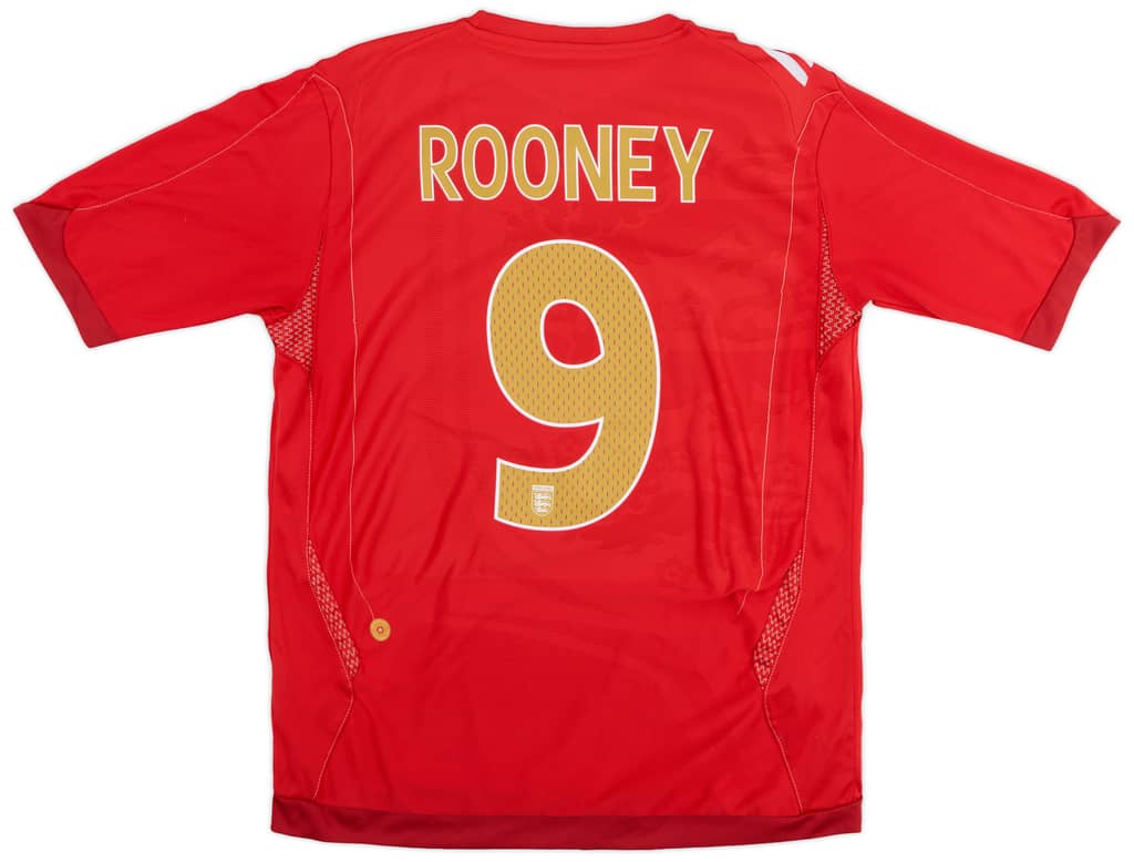 2006-08 England Away Shirt Rooney #9 - 5/10 - (L)