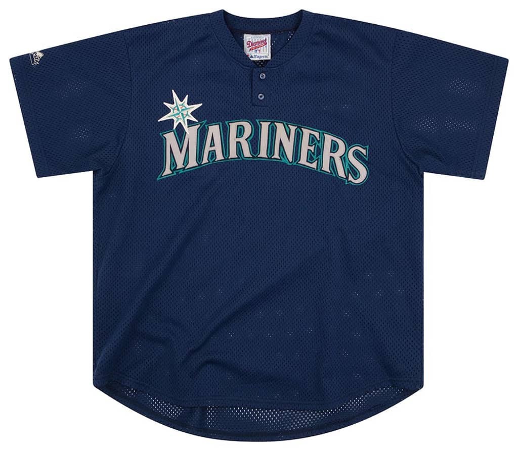 1990s Seattle Mariners Majestic Training Jersey L