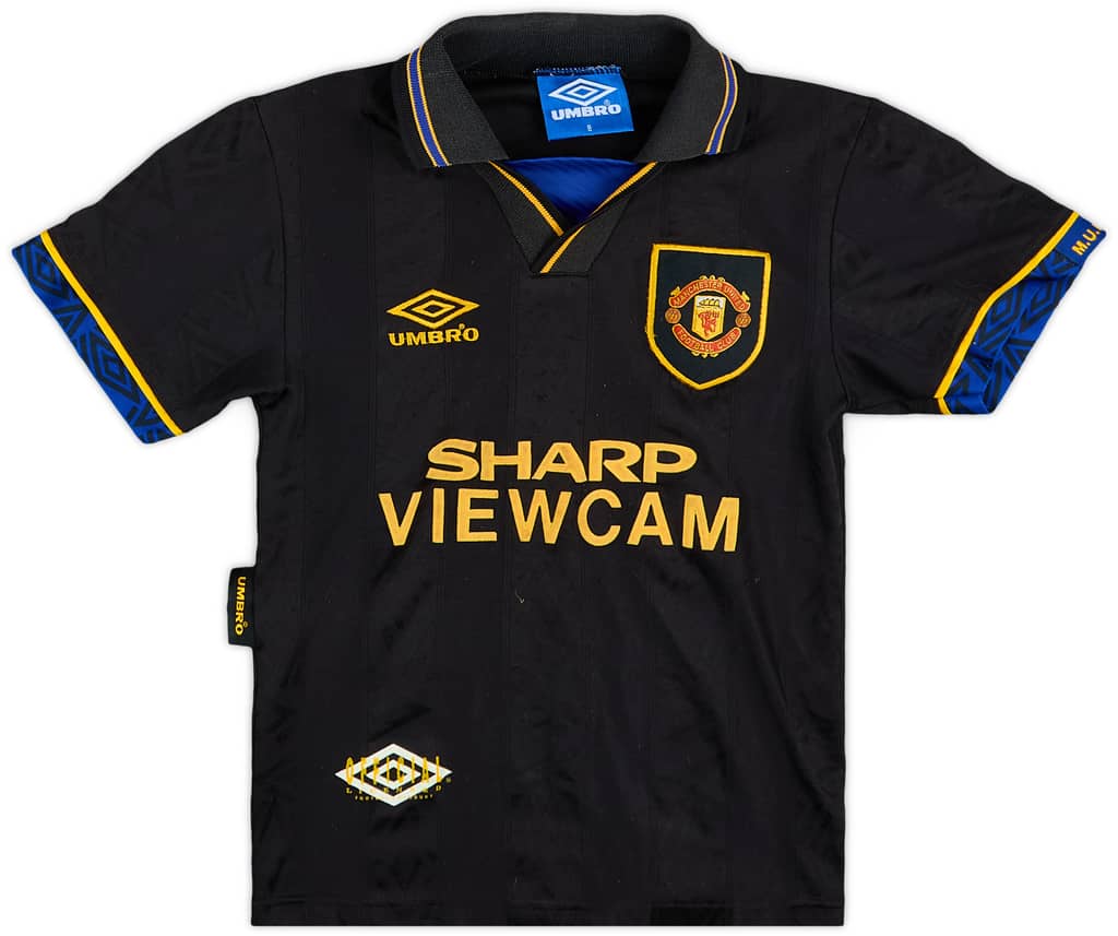 1993-95 Manchester United Away Shirt - 8/10 - (S.Boys)