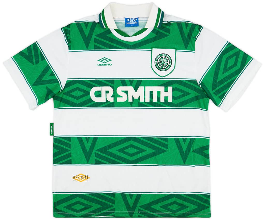 1993-95 Celtic Home Shirt - 8/10 - (XL)