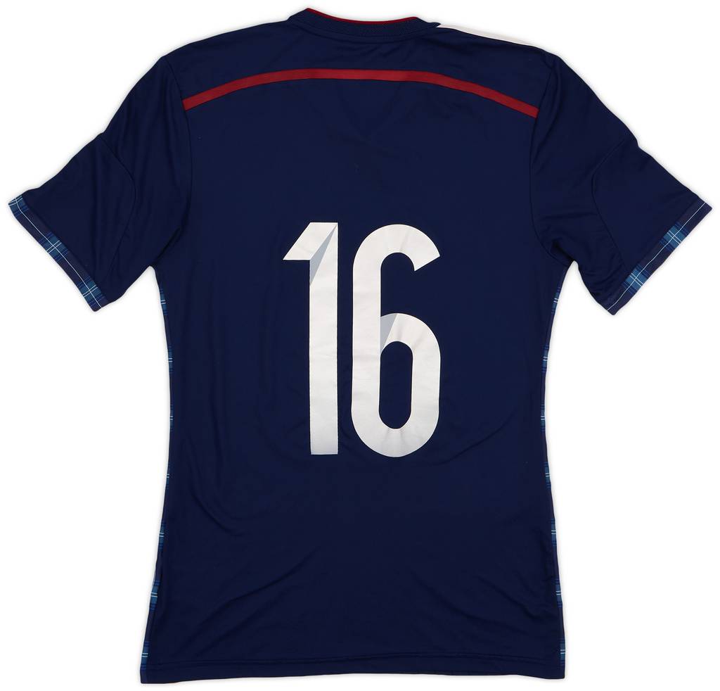 2014-15 Scotland Player Issue Home L/S Shirt #16 - 7/10 - (S)