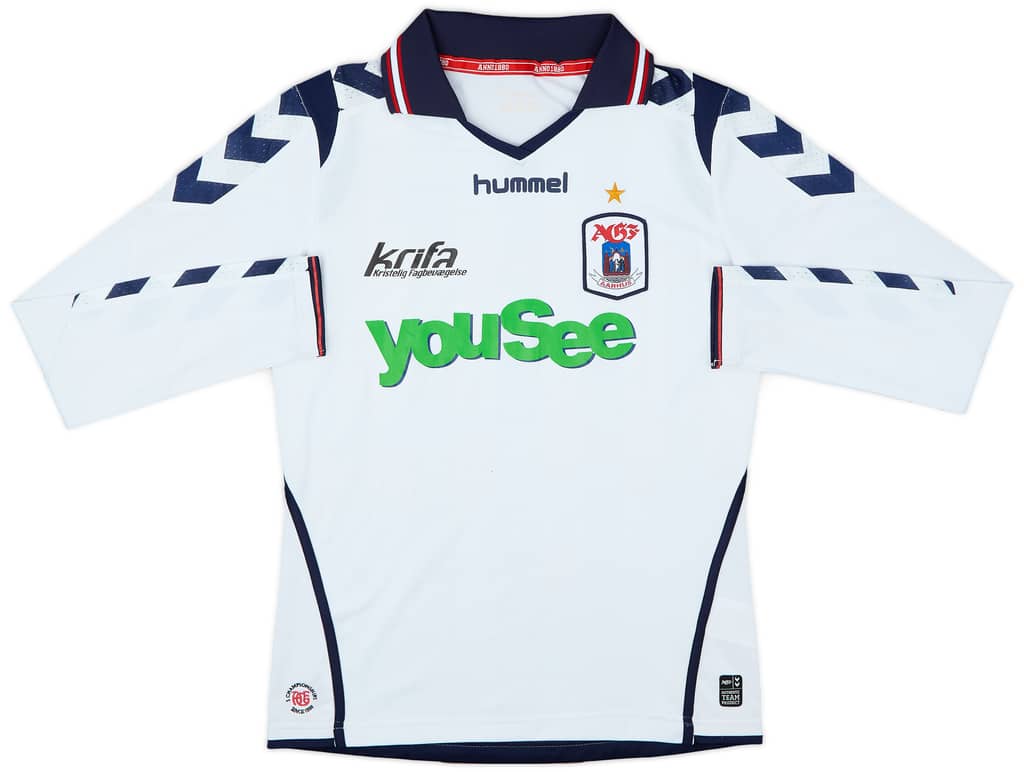 2013-15 AGF Aarhus Home L/S Shirt - 8/10 - (S)