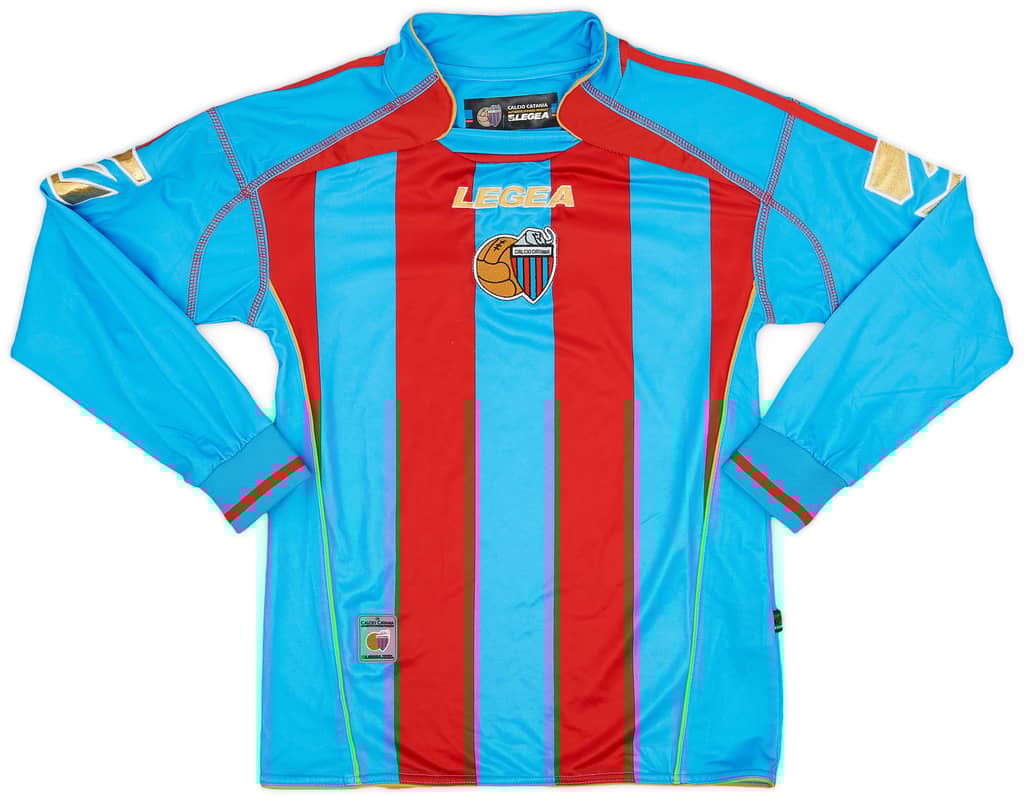 2007-08 Catania Home L/S Shirt - 9/10 - (XS)