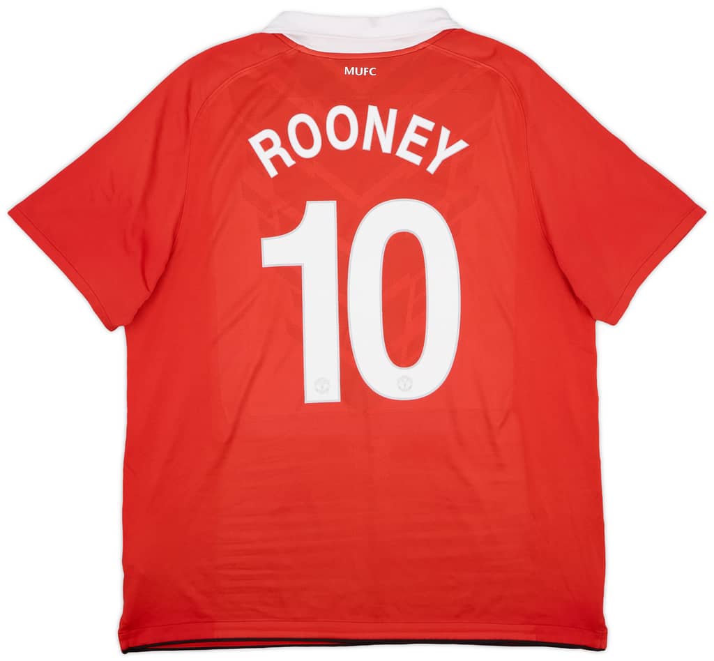 2010-11 Manchester United Home Shirt Rooney #10 - 5/10 - (XL)