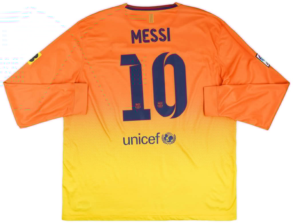 2012-13 Barcelona Away L/S Shirt Messi #10 - 7/10 - (XXL)