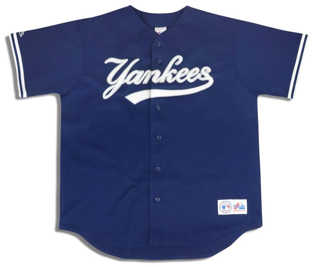 1990s New York Yankees Jeter #2 Majestic Jersey (Alternate) XXL