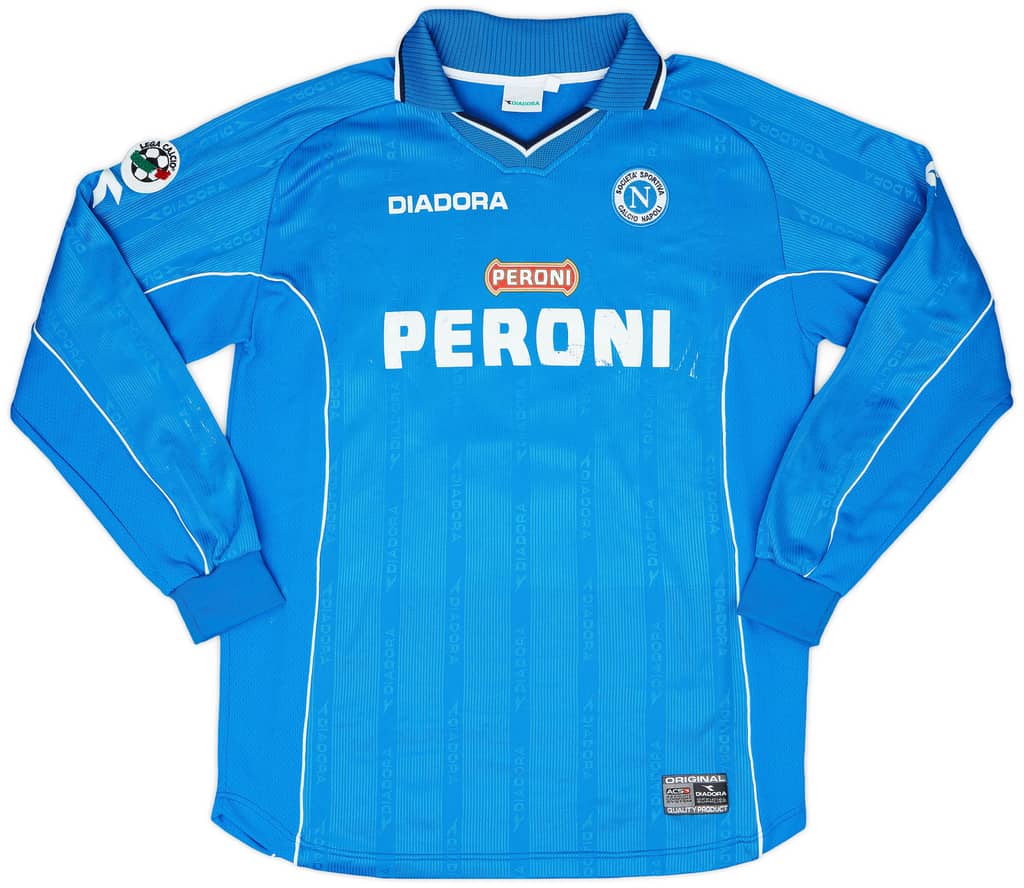 2000-01 Napoli Match Worn Home L/S Shirt Fresi #6
