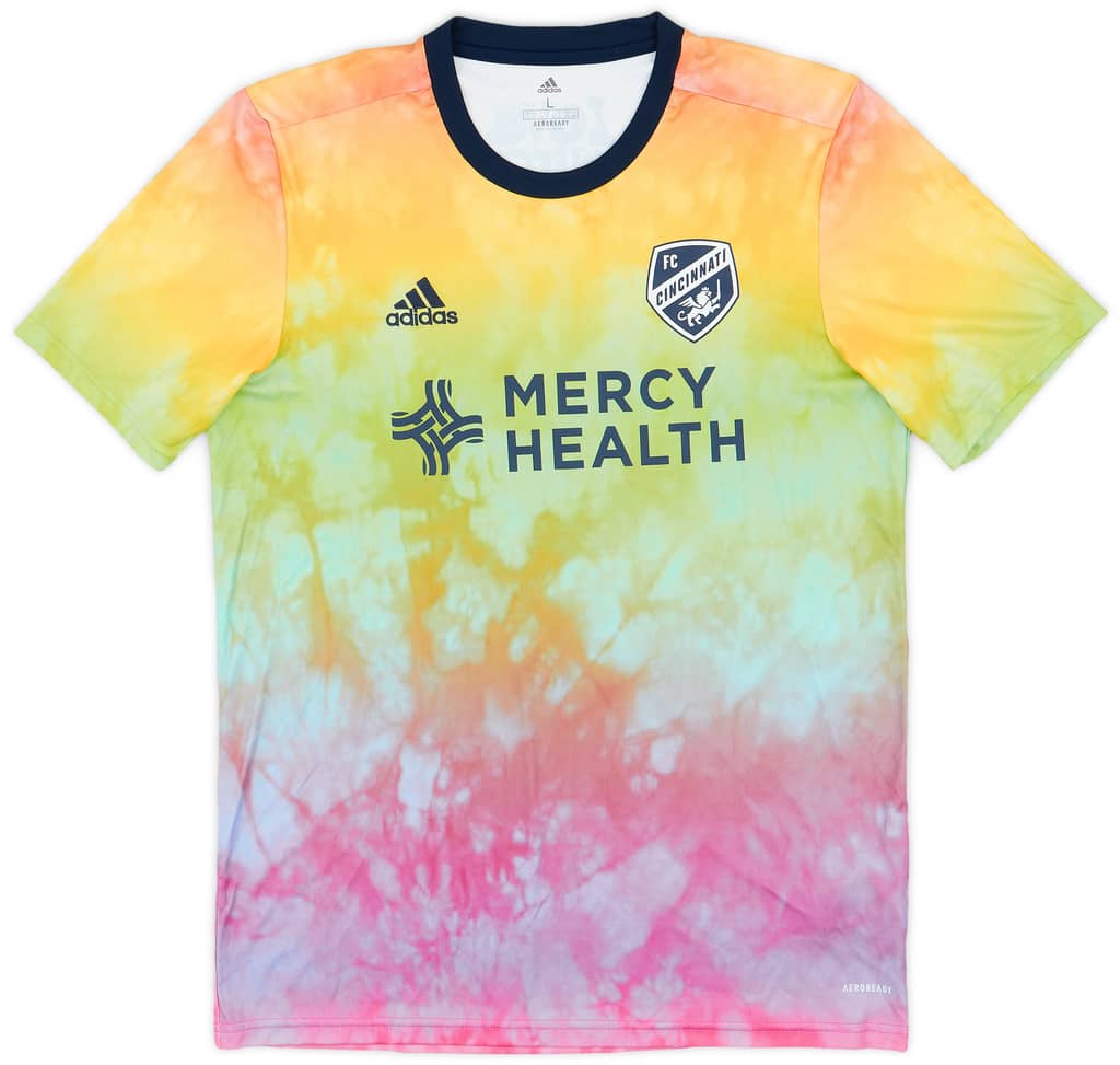 2021 FC Cincinnati adidas Pride Pre-match Training Shirt - 10/10 - (L)