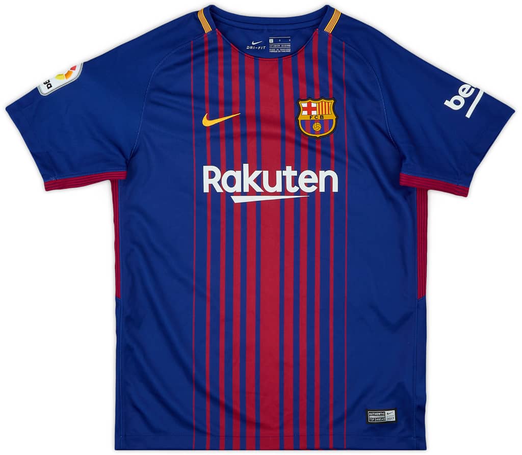 2017-18 Barcelona Home Shirt - 9/10 - (L.Boys)