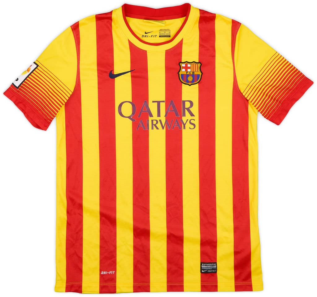 2013-15 Barcelona Away Shirt - 9/10 - (XL.Boys)