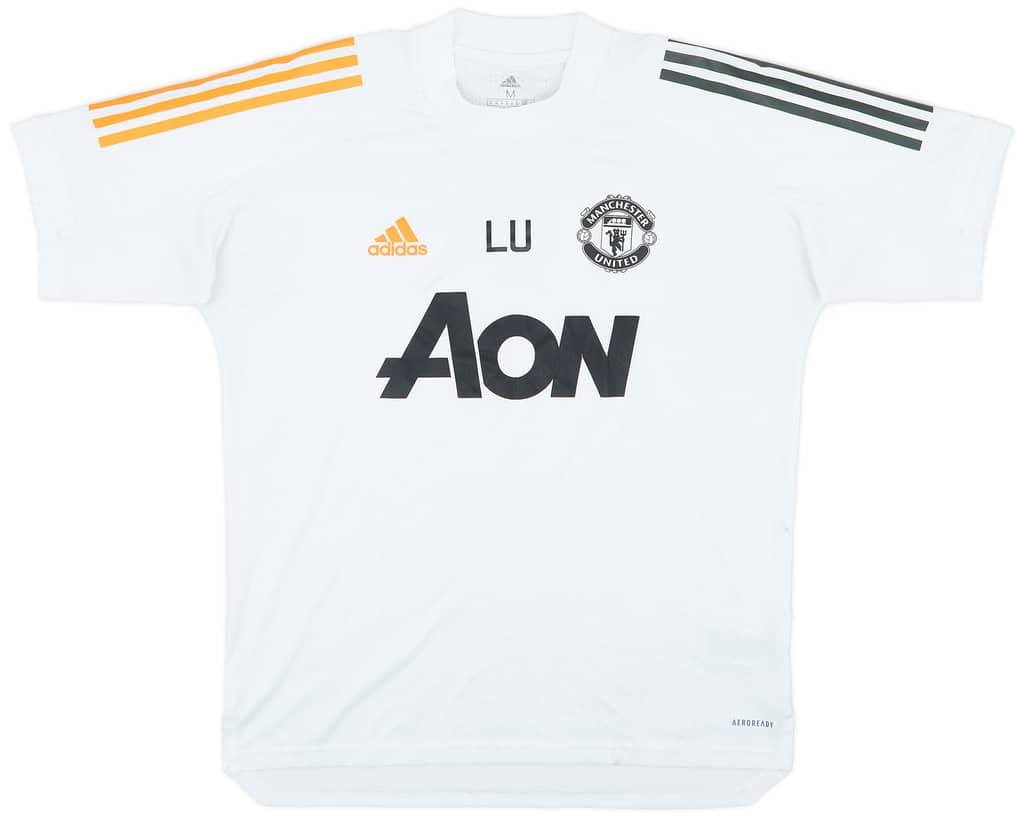 2020-21 Manchester United Staff Issue Training Shirt 'LU' - 8/10 - (M)