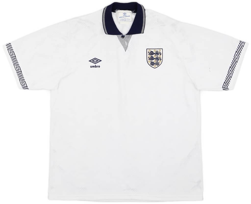 1990-92 England Home Shirt - 7/10 - (L)