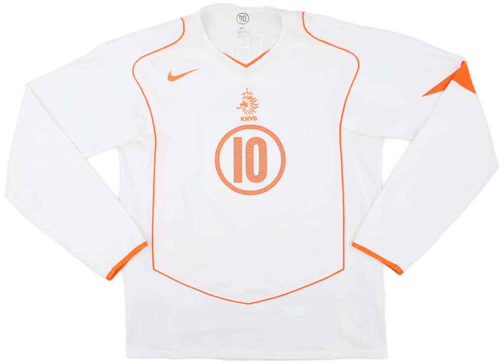 2004-06 Netherlands Player Issue Away L/S Shirt V.Nistelrooy #10 - 6/10 - (XL)