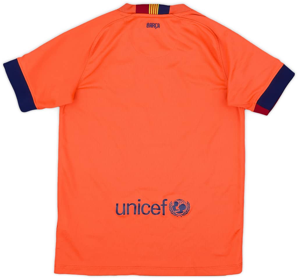 2014-15 Barcelona Away Shirt - 8/10 - (S.Boys)