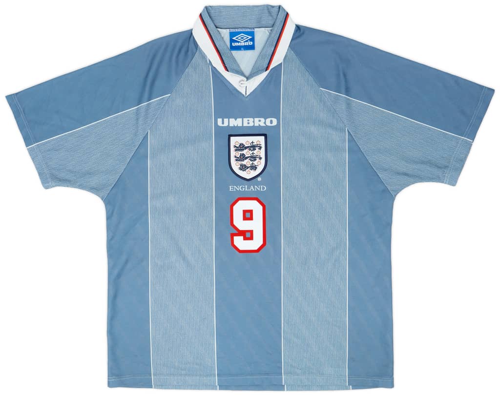 1996-97 England Away Shirt Shearer #9 - 8/10 - (XL)
