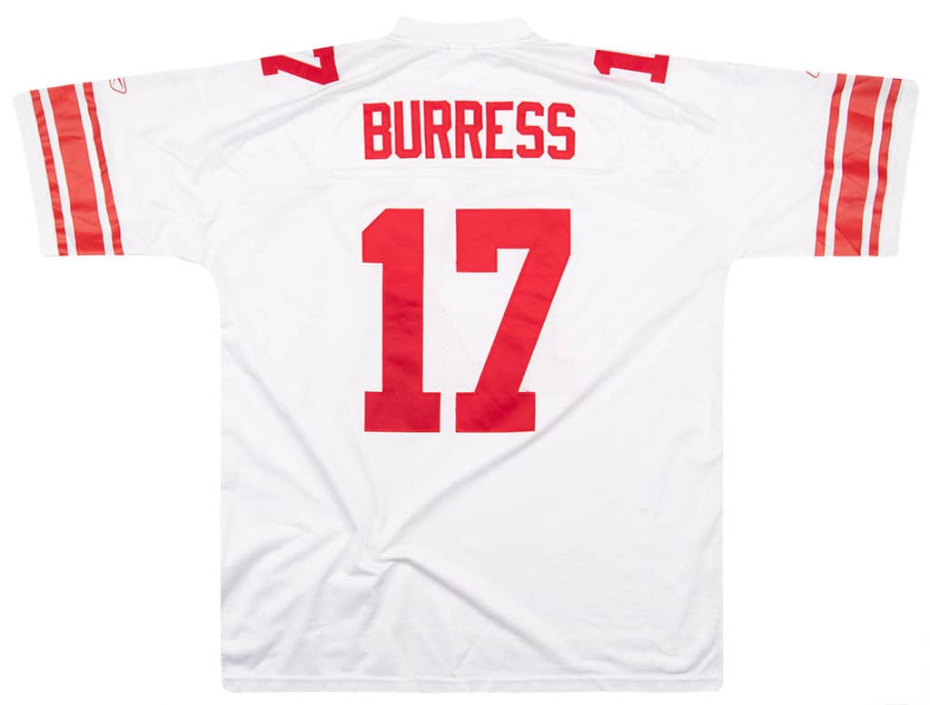 2007 New York Giants Burress #17 Reebok Premier Jersey (Away) XXL