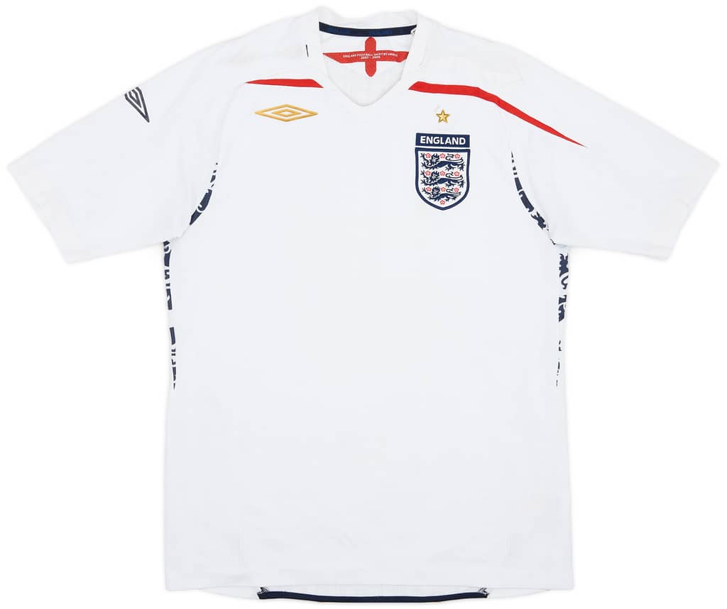 2007-09 England Home Shirt - 5/10 - (M)
