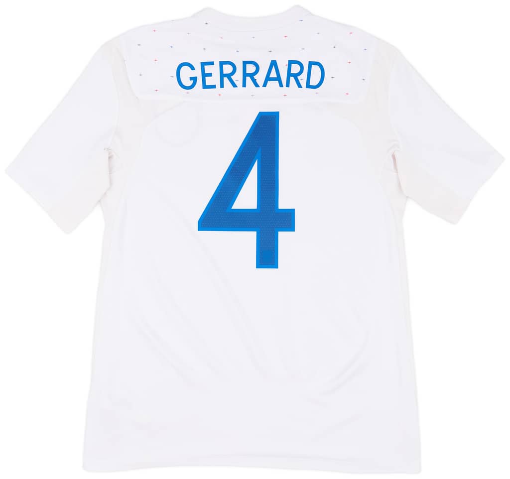 2010-11 England Home Shirt Gerrard #4 - 8/10 - (L)