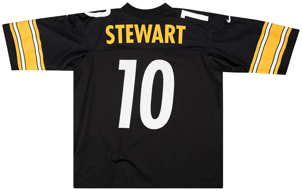 1997-00 Pittsburgh Steelers Stewart #10 Nike Jersey (Home) L
