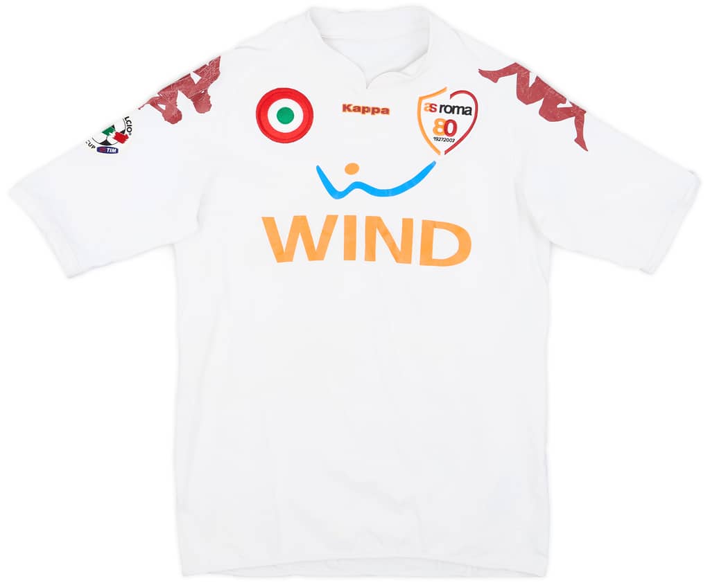 2007-08 Roma Signed Away Shirt Perrotta #20 - 4/10 - (L)