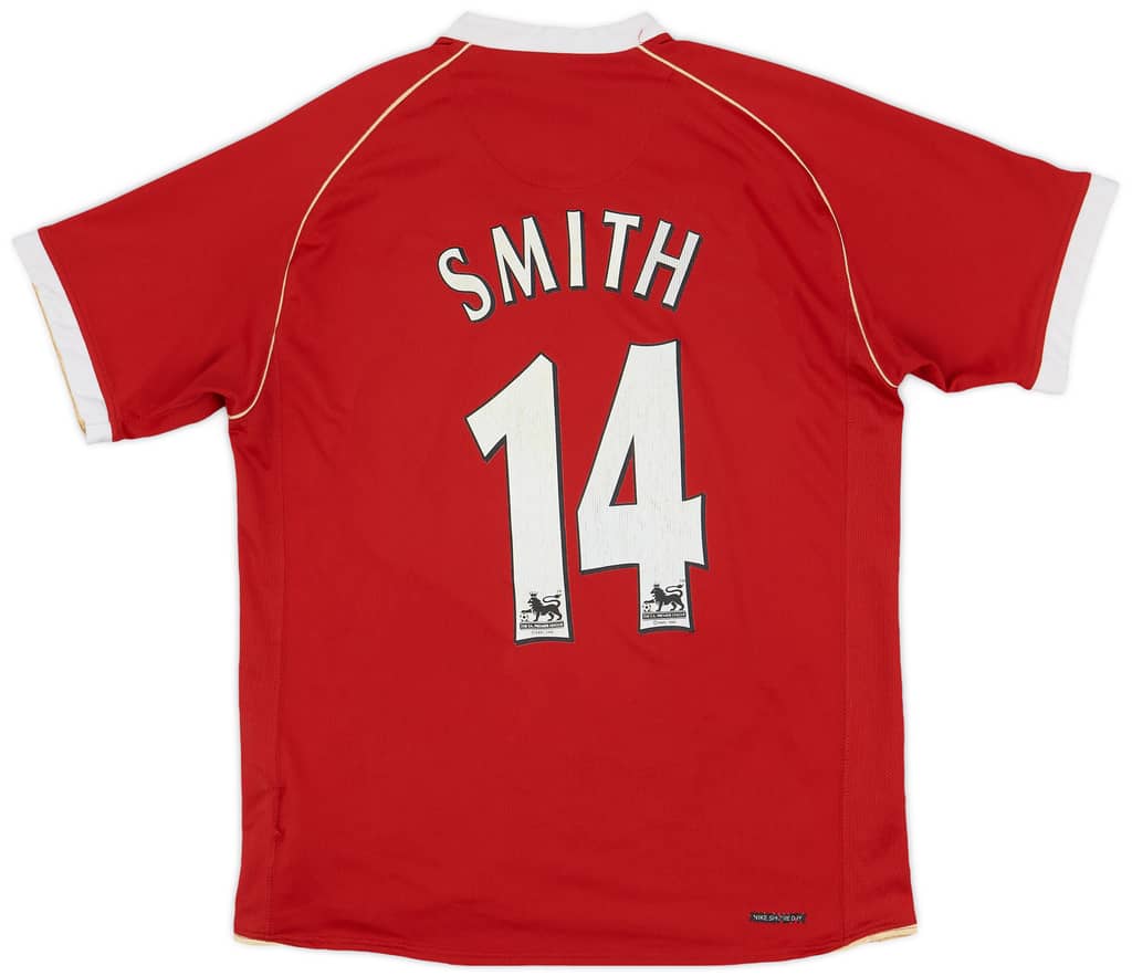 2006-07 Manchester United Home Shirt Smith #14 - 6/10 - (M)