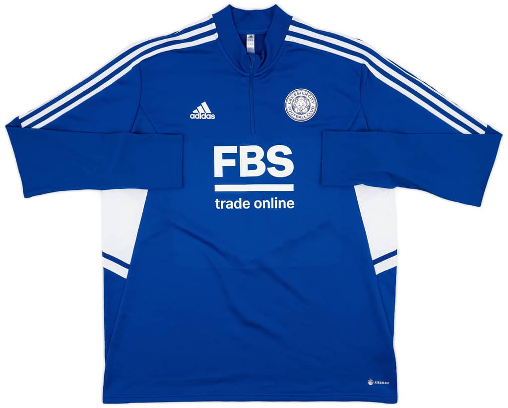 2022-23 Leicester adidas 1/4 Zip Training Top - 8/10 - (XXL)