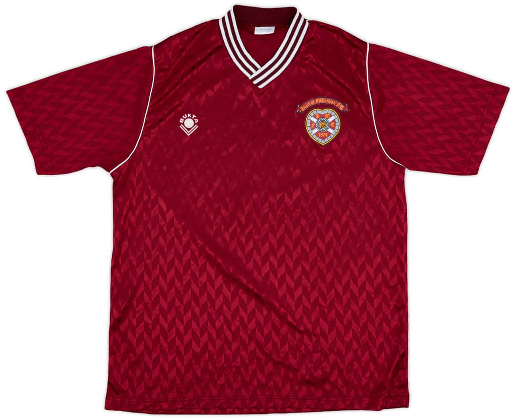 1989-90 Hearts Home Shirt - 9/10 - (M)