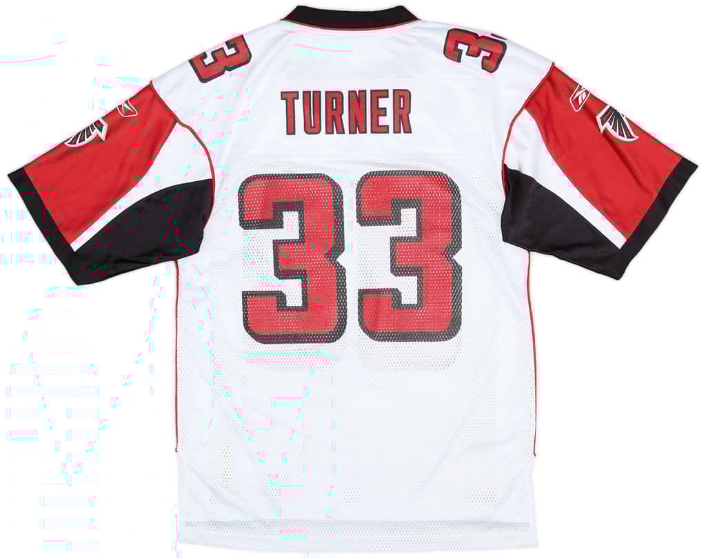 2008 Atlanta Falcons Turner #33 Reebok On Field Away Jersey (Very Good) S