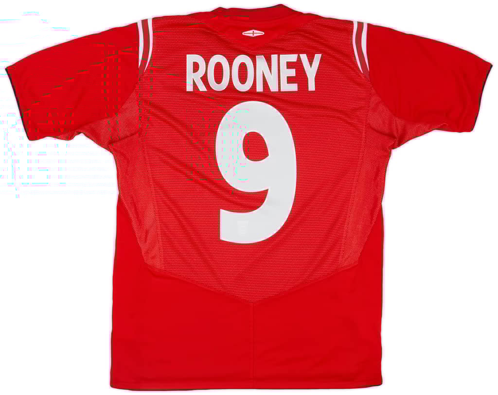 2004-06 England Away Shirt Rooney #9 - 8/10 - (S)
