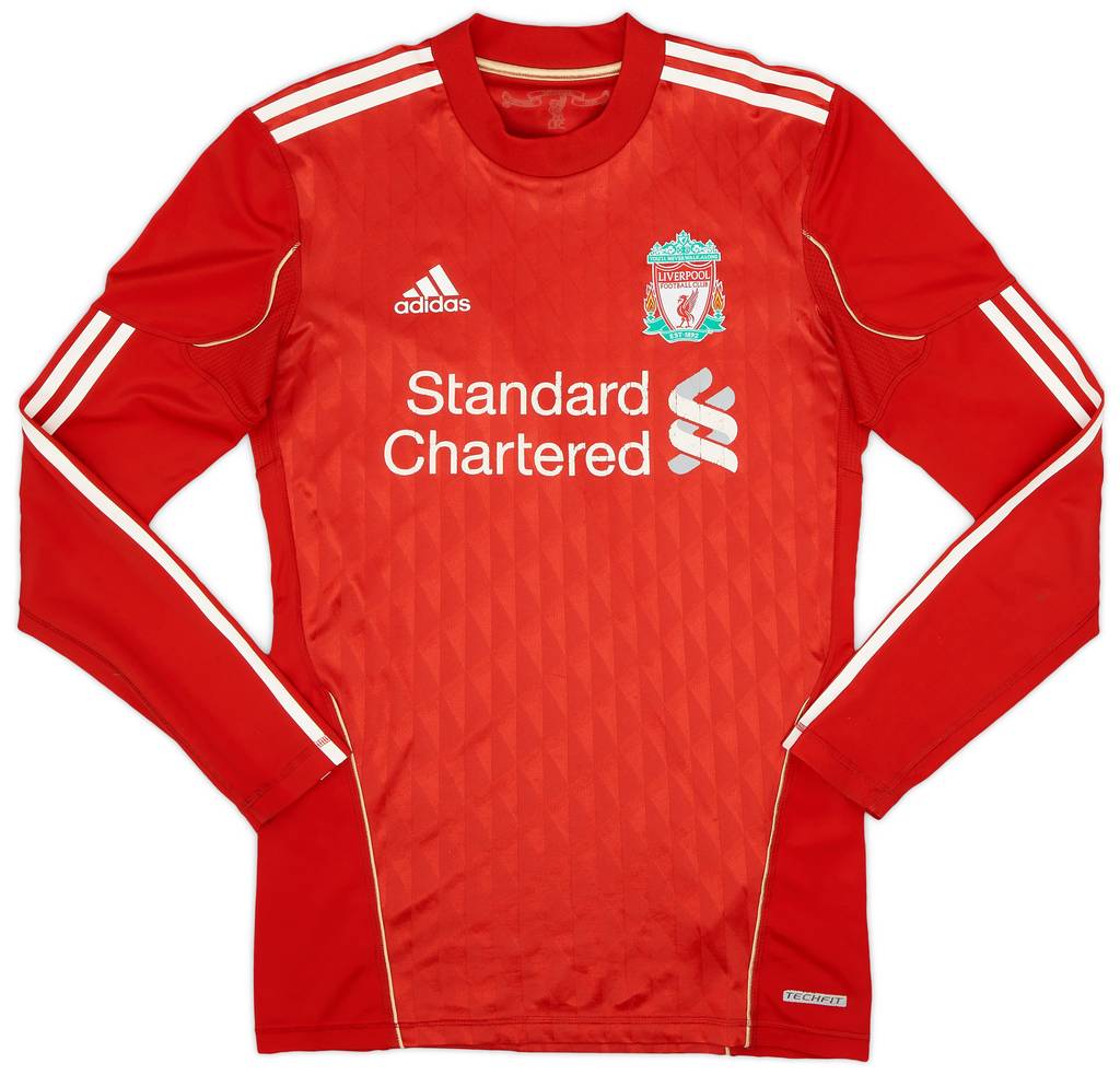 2010-12 Liverpool Player Issue TechFit Home L/S Shirt - 6/10 - (M)